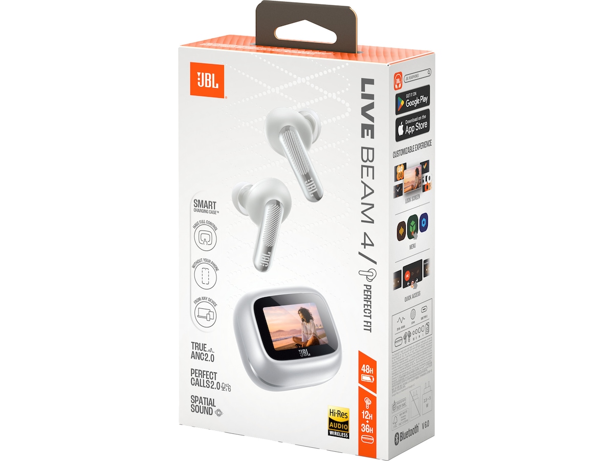 JBL Live Beam 4 Trådløse ørepropper  (sølv) In-ear høretelefoner
