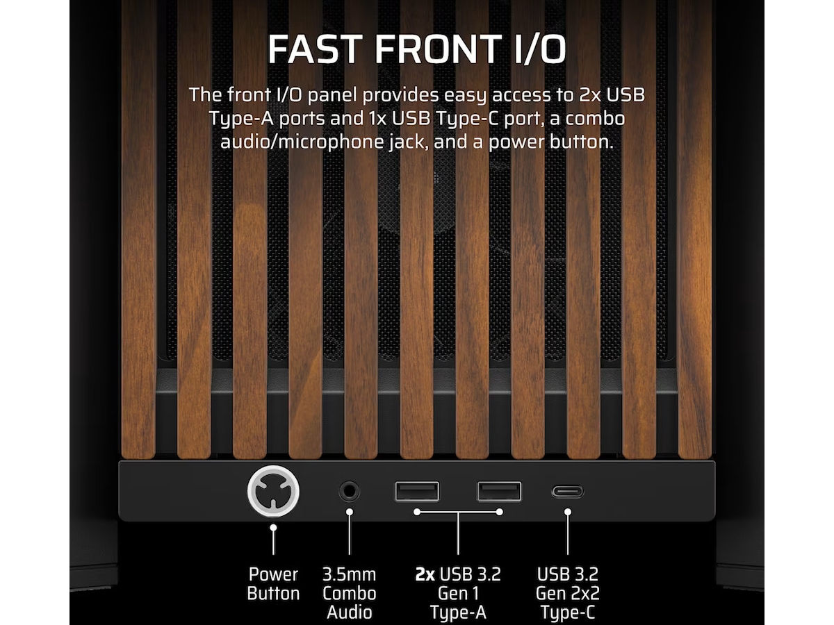Corsair FRAME 4000D RS Wood Mid Tower (sort) Midi Tower