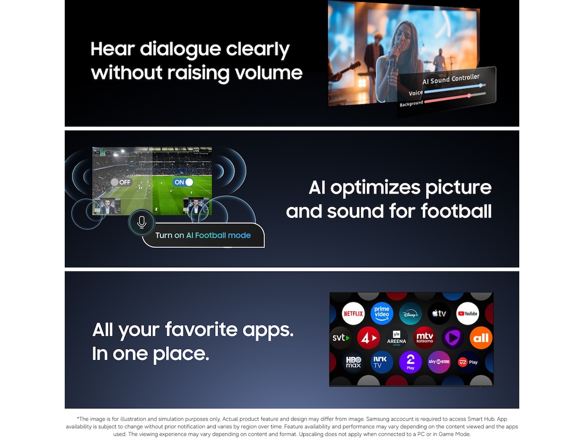 Samsung 85" QN82H Neo QLED 4K Mini LED Smart TV (2026) Over 80 tommer TV