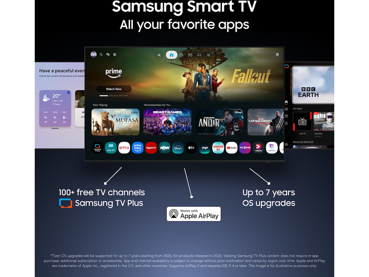 Samsung Crystal UHD 4K Smart TV U7005H 20 - 49 tommer TV