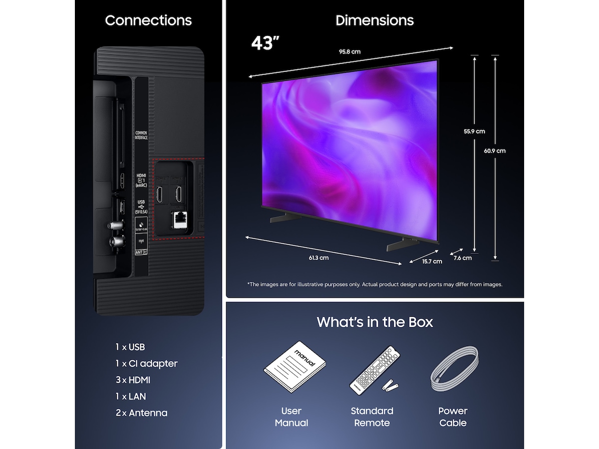 Samsung Crystal UHD 4K Smart TV U7005H 20 - 49 tommer TV