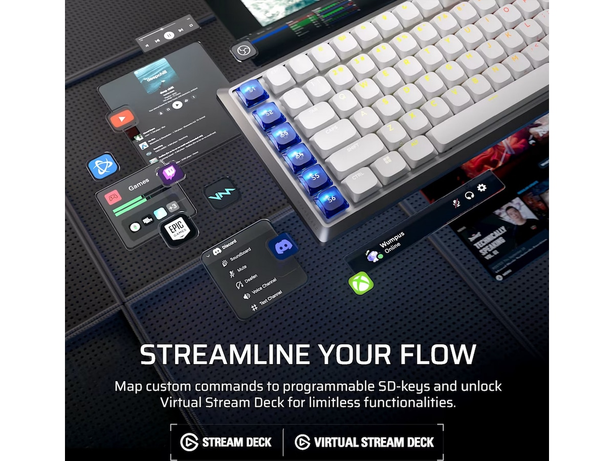 Corsair Vanguard Air 99 Trådløst Gamingtastatur (hvid) Gamingkeyboard
