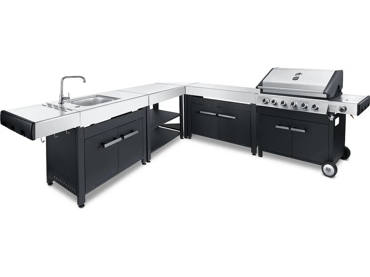 Austin and Barbeque Klassisk gasgrill 6 brændere Udendørsgrill
