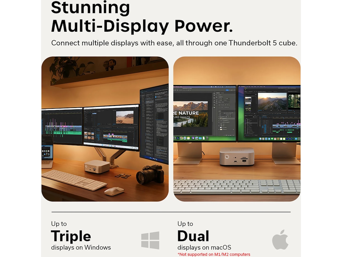 Satechi Thunderbolt 5 CubeDock™ med SSD-kabinet Dockingstation og USB-hub