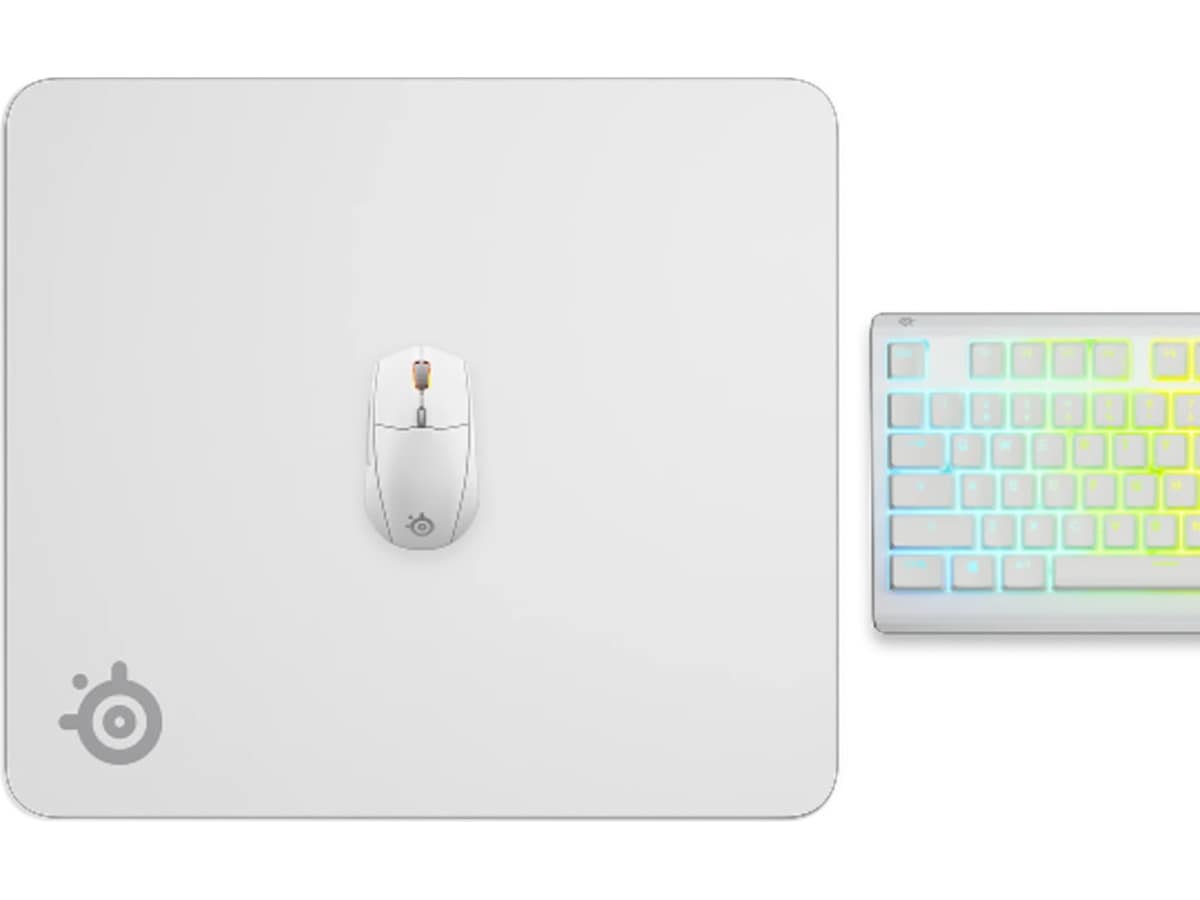 SteelSeries QcK Large musemåtte (hvid) Gamingmusemåtte