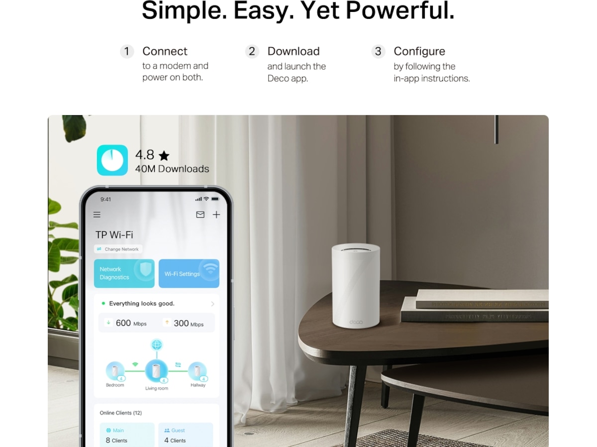 TP-Link Deco BE68 mesh router 1-pack Routere