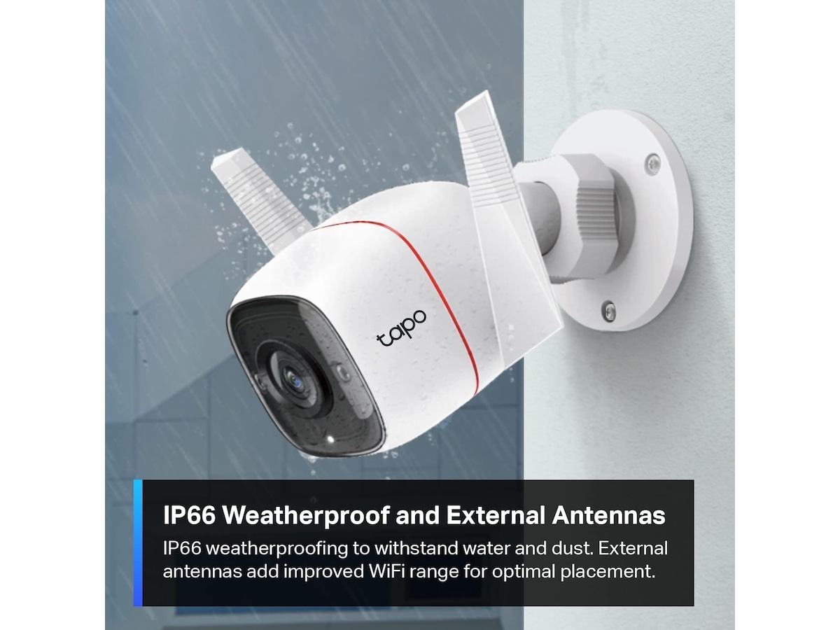 TP-Link Tapo C310 WiFi udendørs overvågningskamera (hvid) - 2pk Overvågningskameraer