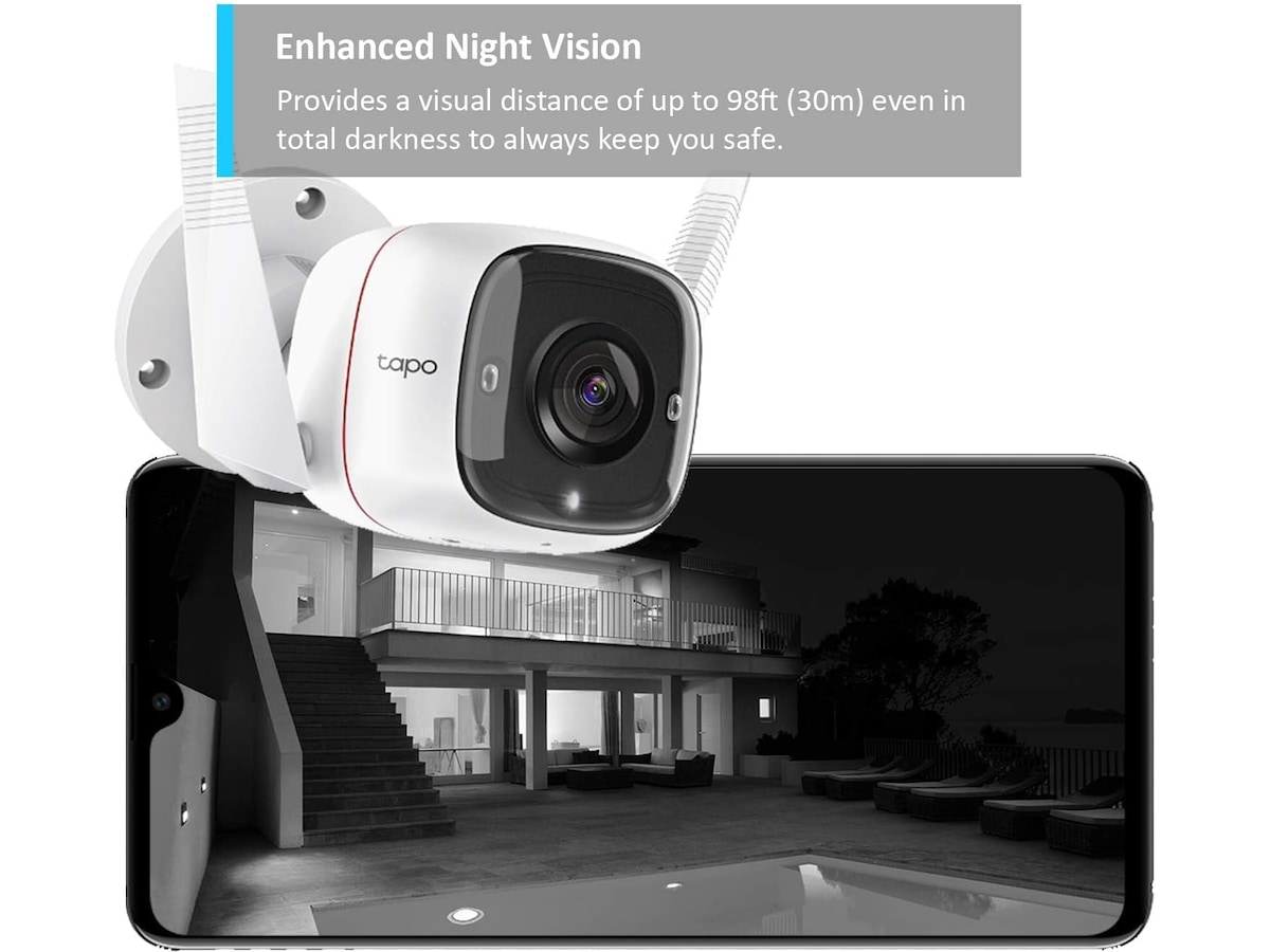 TP-Link Tapo C310 WiFi udendørs overvågningskamera (hvid) - 2pk Overvågningskameraer