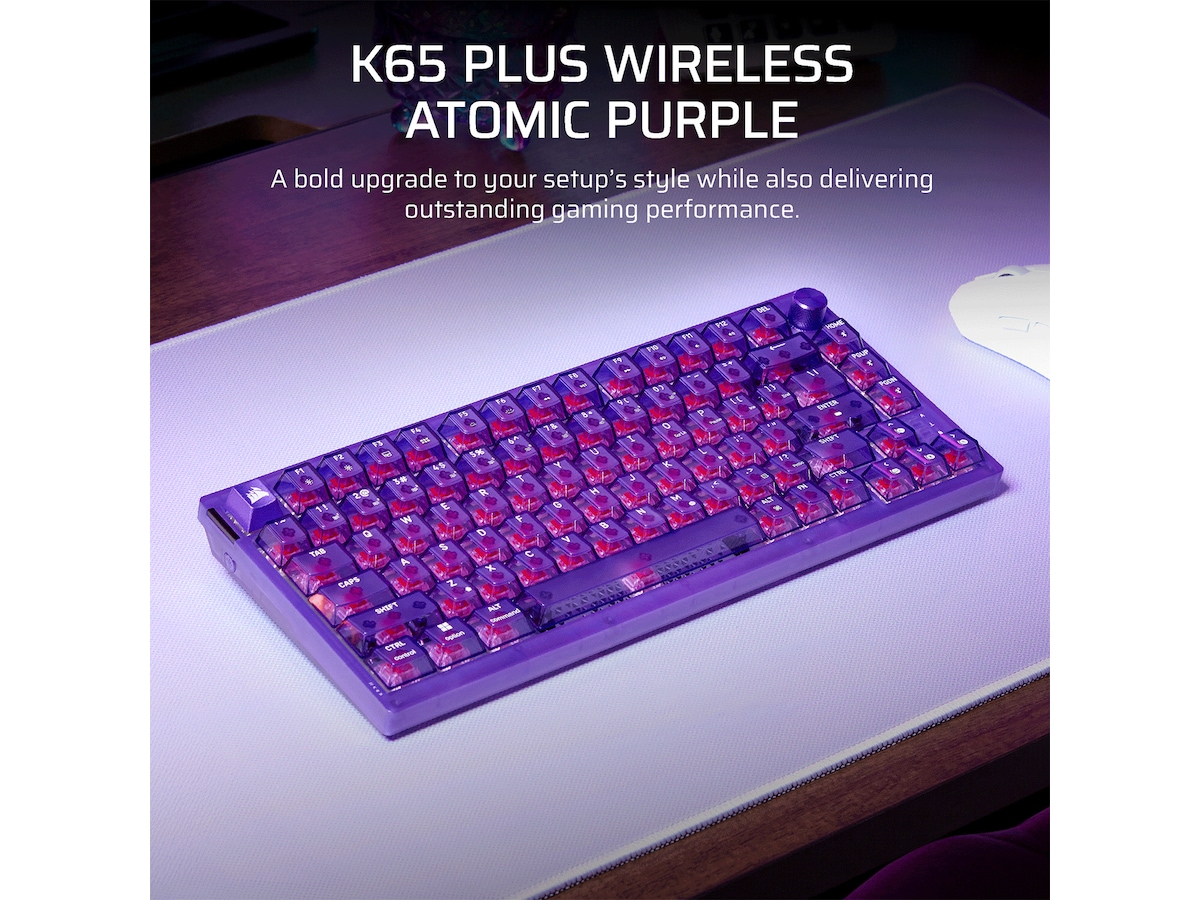 CORSAIR K65 PLUS WIRELESS Gaming Tastatur (Atomic Purple) Keyboards