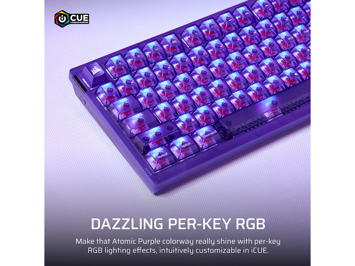 CORSAIR K65 PLUS WIRELESS Gaming Tastatur (Atomic Purple) Keyboards