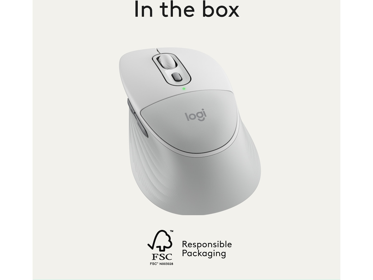 Logitech Signature Comfort M850 L trådløs mus (hvid) Mus