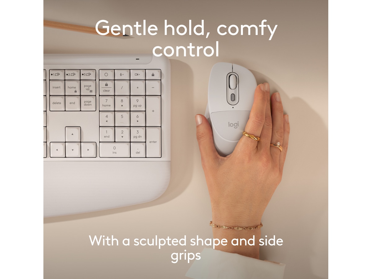 Logitech Signature Comfort M850 L trådløs mus (hvid) Mus