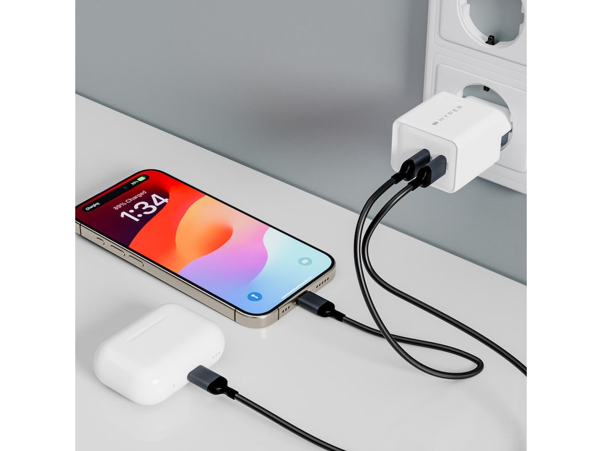 HyperJuice 35W USB-C GaN-lader (hvid) Mobilopladere