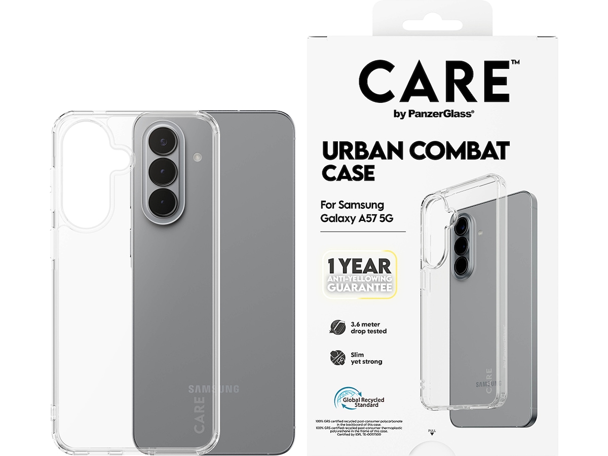 PanzerGlass CARE Galaxy A57 5G Urban Combat cover (gennemsigtig) Mobilcover