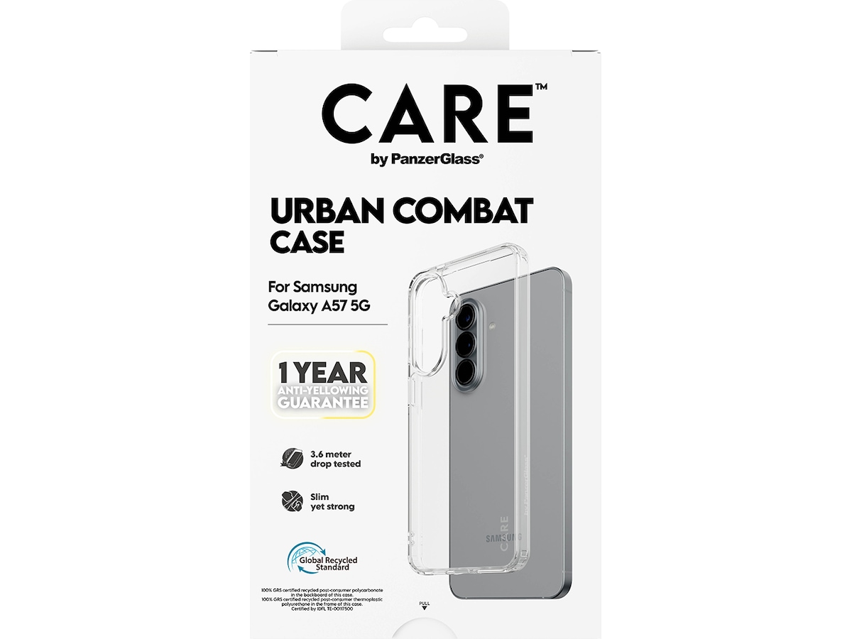 PanzerGlass CARE Galaxy A57 5G Urban Combat cover (gennemsigtig) Mobilcover