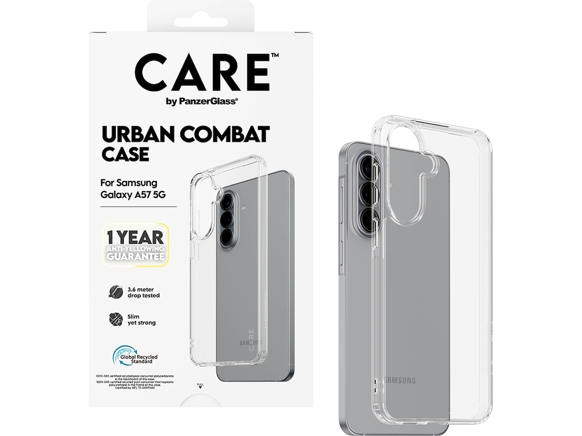PanzerGlass CARE Galaxy A57 5G Urban Combat cover (gennemsigtig) Mobilcover