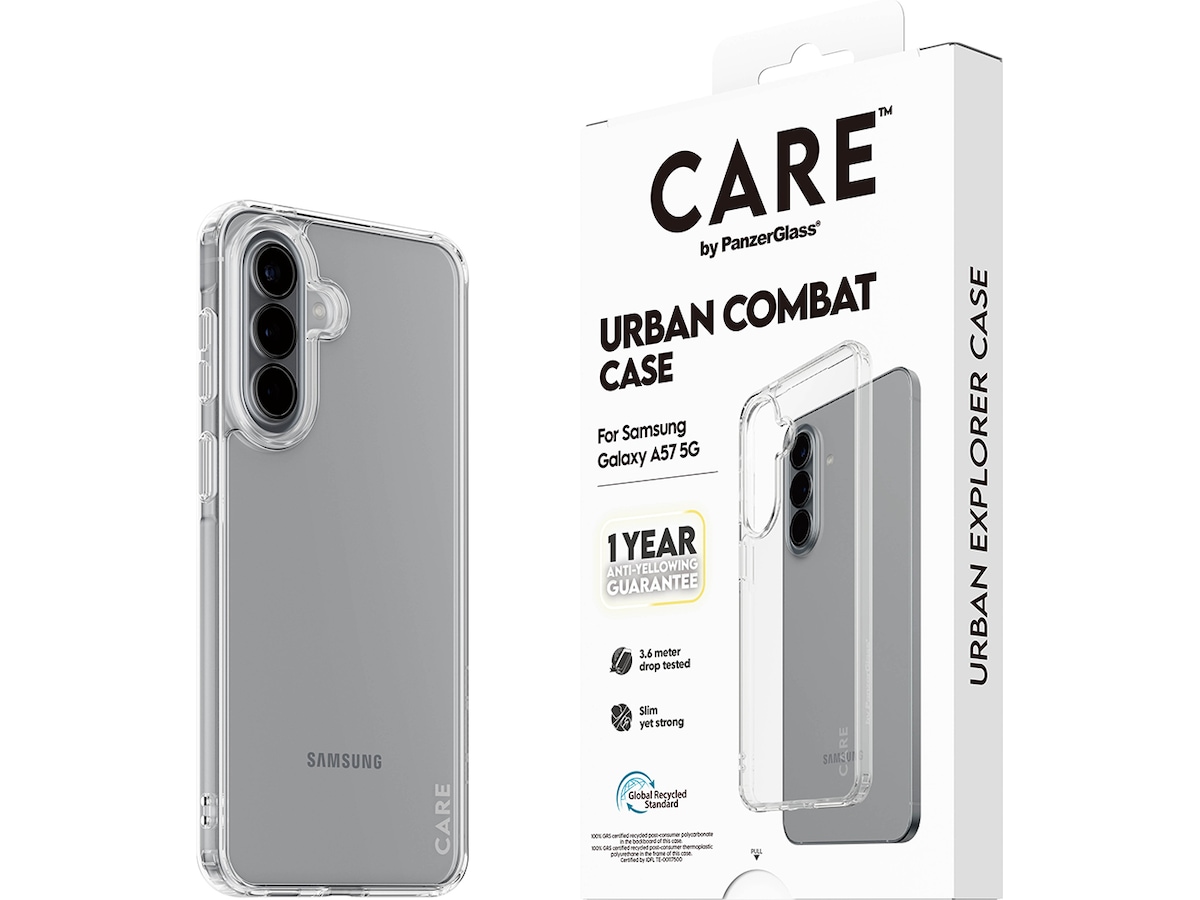 PanzerGlass CARE Galaxy A57 5G Urban Combat cover (gennemsigtig) Mobilcover