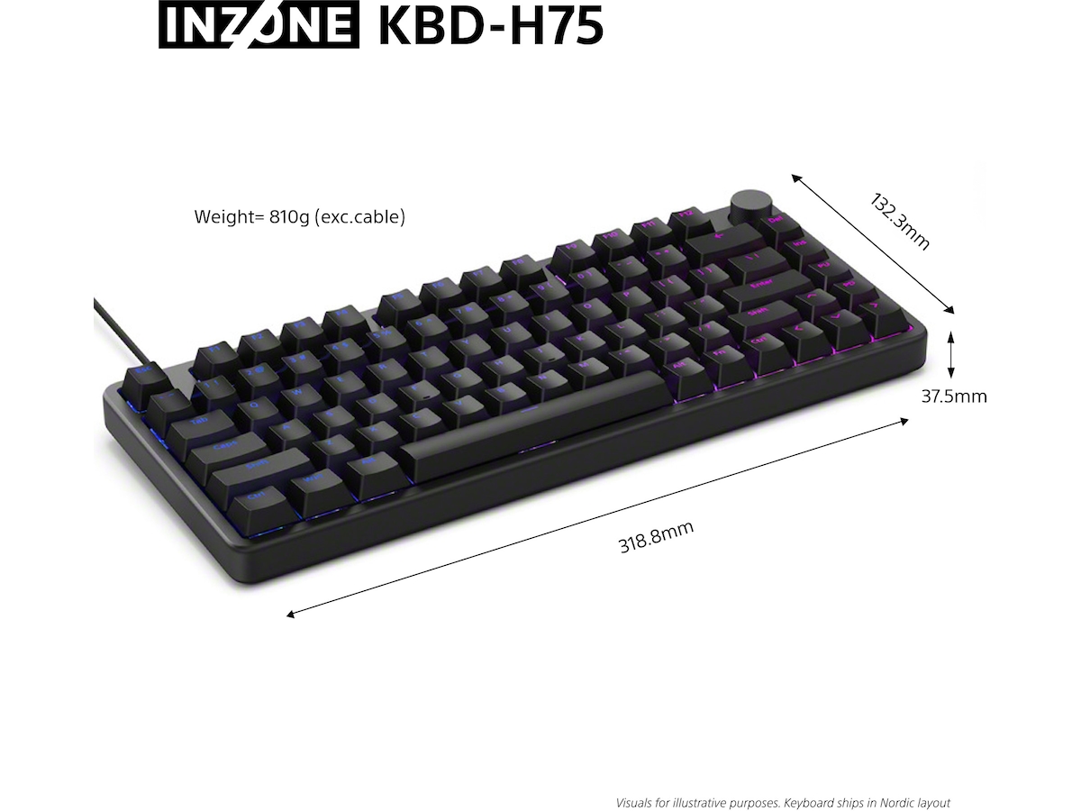 Sony INZONE KBD-H75 Gaming Tastatur 75% TKL Gamingkeyboard