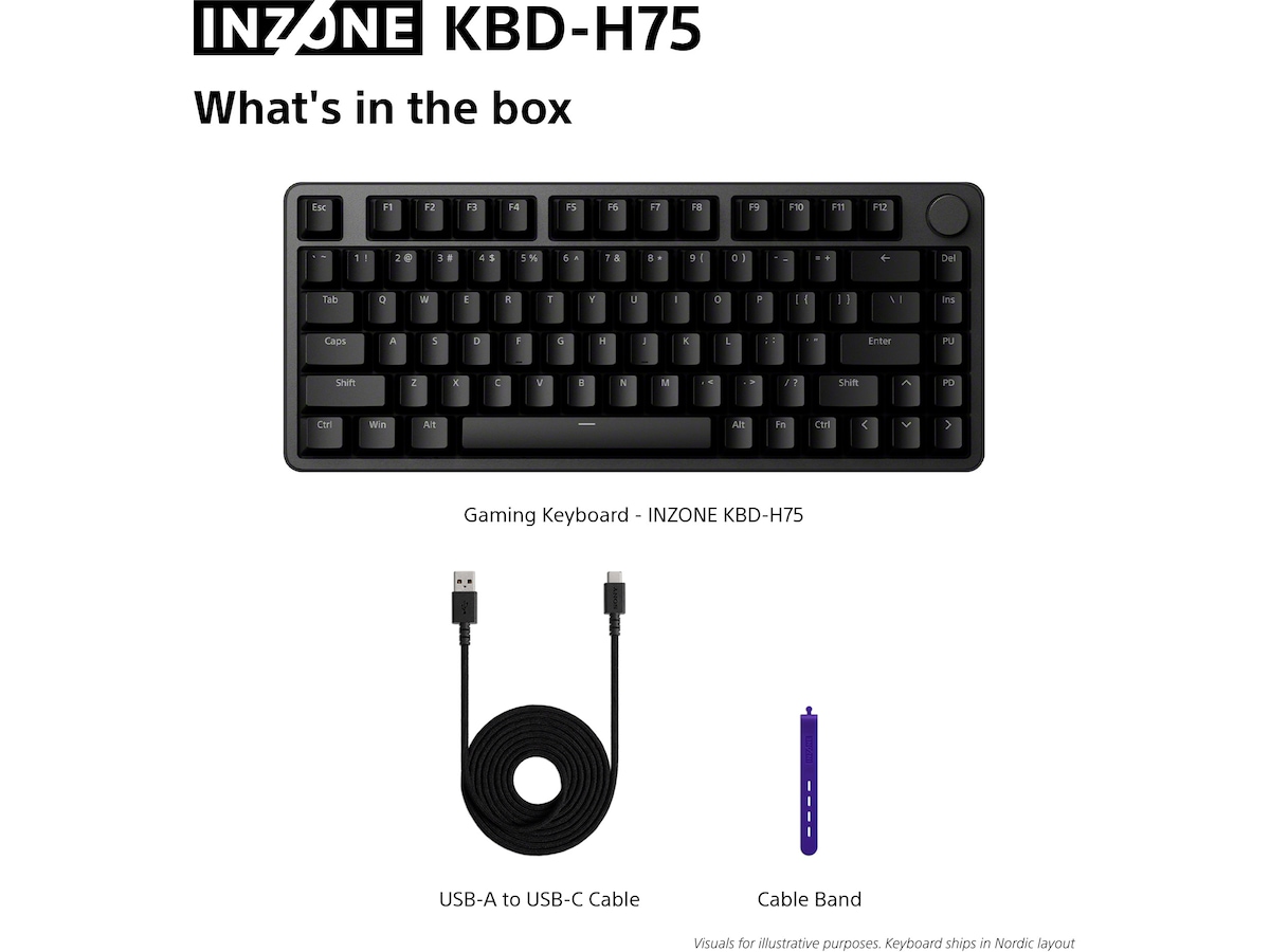 Sony INZONE KBD-H75 Gaming Tastatur 75% TKL Gamingkeyboard