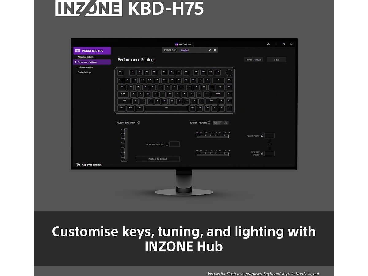 Sony INZONE KBD-H75 Gaming Tastatur 75% TKL Gamingkeyboard