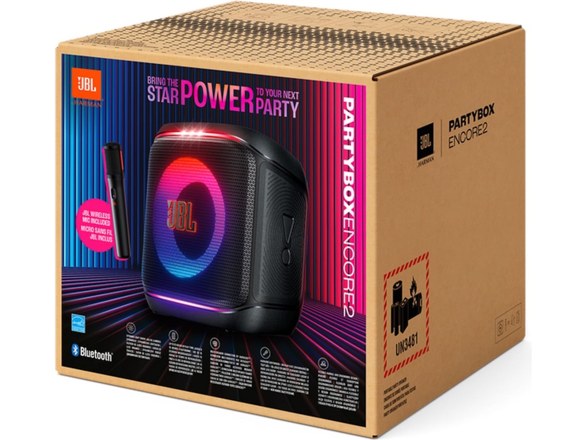 JBL Partybox Encore 2 partyhøjttaler med mikrofon 2-pack Trådløs / Bluetooth højttaler