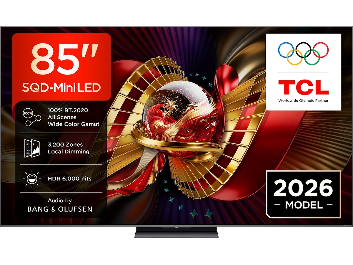 TCL C8L 85” SQD-Mini LED Smart TV (2026) Over 80 tommer TV
