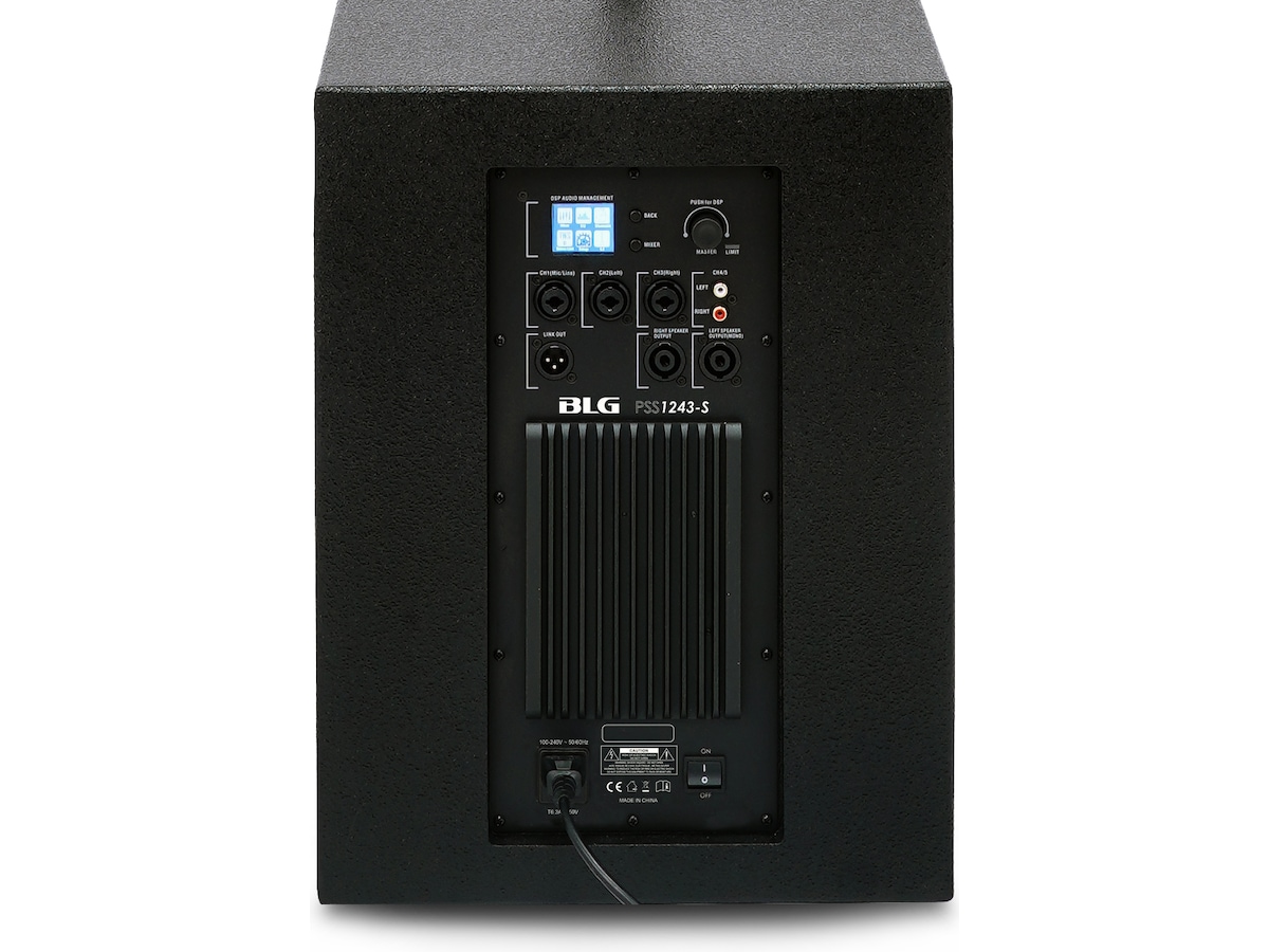 BLG PSS1243-S 2-Way Active PA-system, 12" Sub, Bluetooth 5.3 Højttalere
