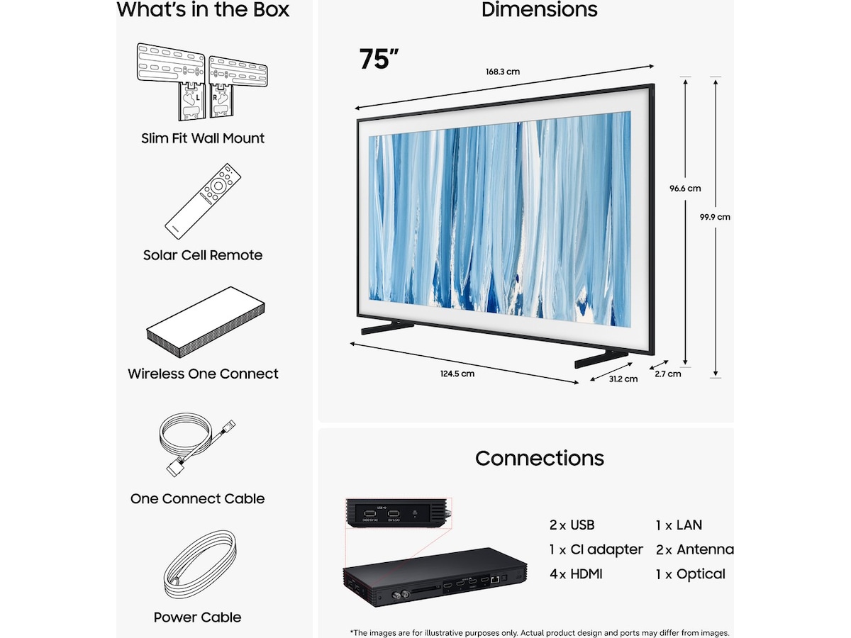 Samsung 75" The Frame Pro Neo QLED 4K Mini LED Smart TV (2026) 70 - 79 tommer TV