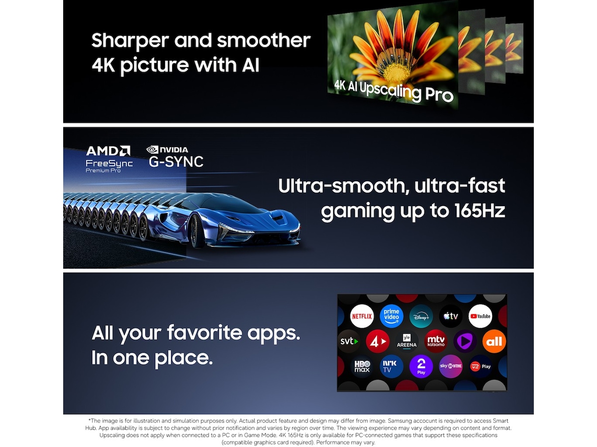 Samsung 83" OLED 4K Smart TV S90H (2026) Over 80 tommer TV