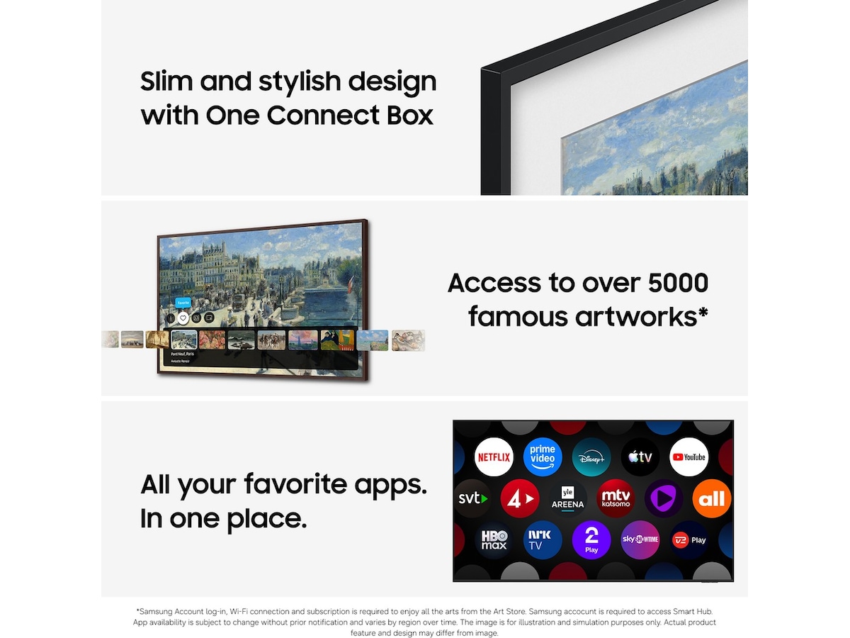 Samsung 55" The Frame QLED 4K Smart TV (2026) 50 - 59 tommer TV