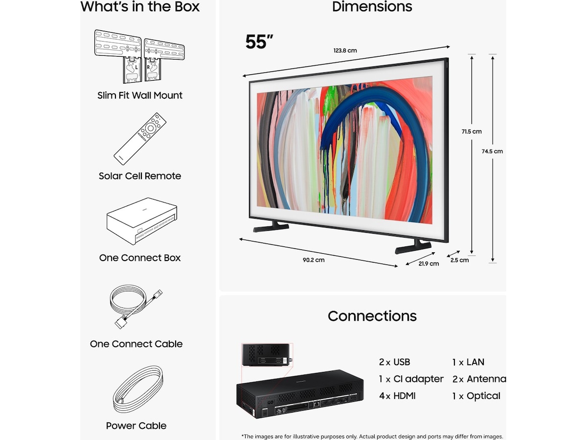 Samsung 55" The Frame QLED 4K Smart TV (2026) 50 - 59 tommer TV