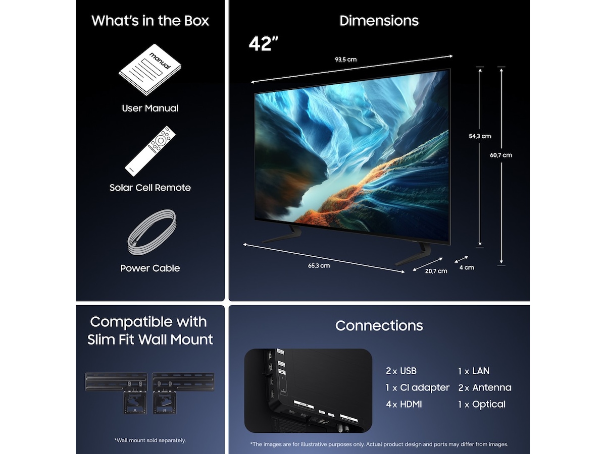 Samsung 42" S90H OLED 4K Smart TV (2026) 20 - 49 tommer TV