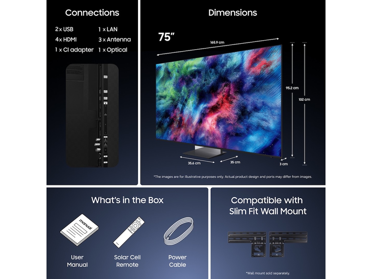 Samsung 75" R95H Micro RGB 4K Smart TV (2026) 70 - 79 tommer TV