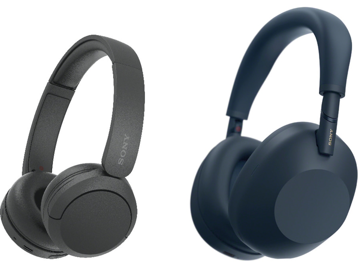 Sony WH-1000XM6 trådløse hovedtelefoner, Over-Ear (blå) + Sony WH-CH520 Høretelefoner