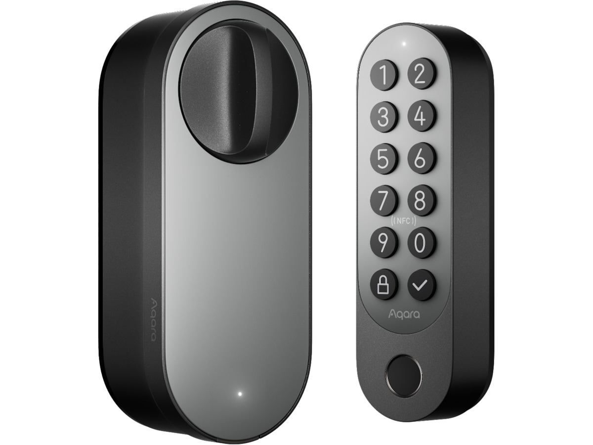 Aqara Smart Lock U200 Sæt (sort) + Camera Hub G5 Pro Elektroniske dørlåse