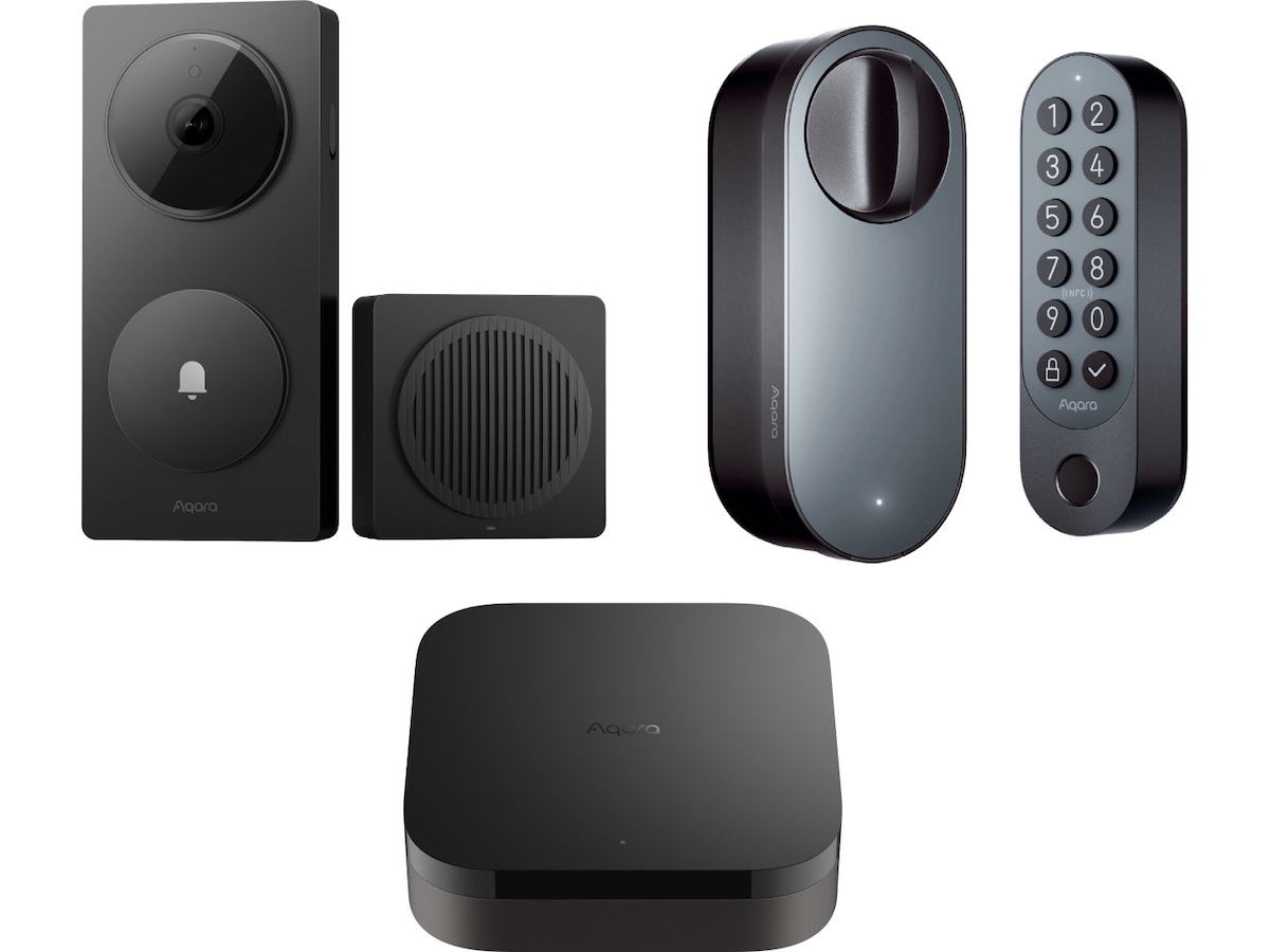 Aqara Smart Lock U200 Sæt + Hub M3 + Doorbell Camera Hub G410 Elektroniske dørlåse