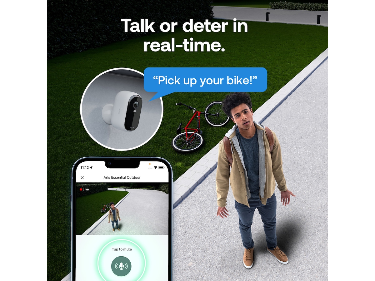 Arlo Essential 3 HD udendørs overvågningskamera 2-pack + Video Doorbell Overvågningskameraer