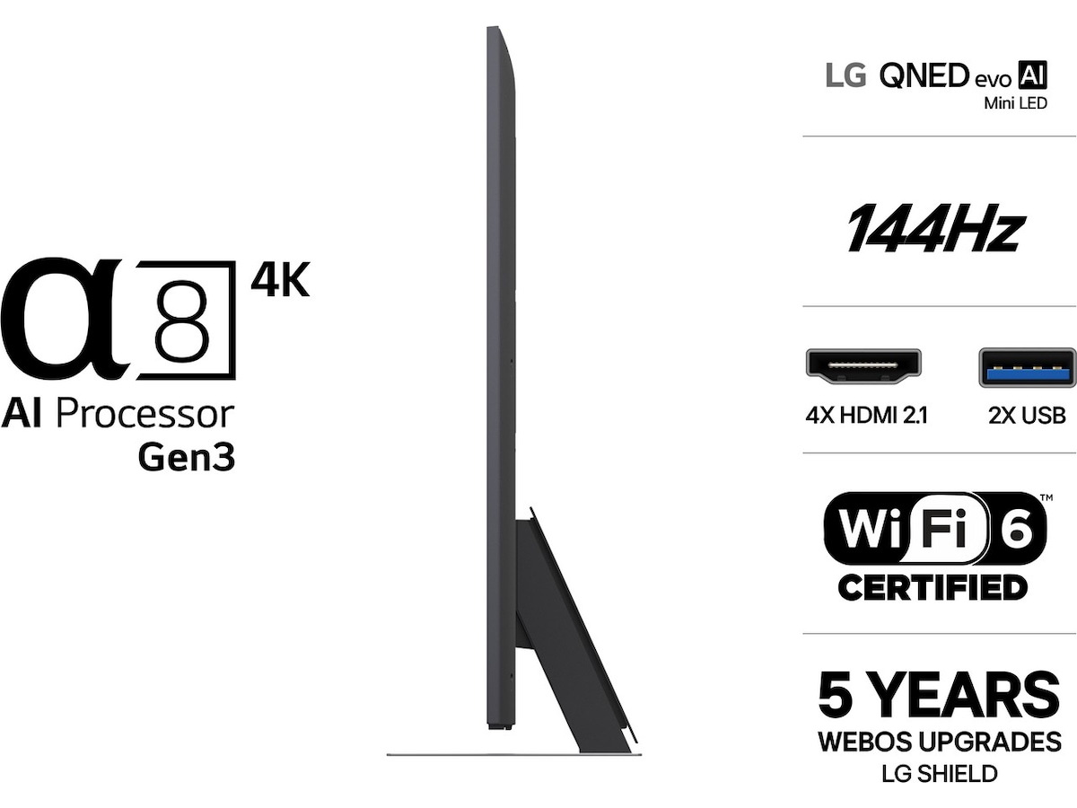 LG 55" QNED86 Evo MiniLED 4k Smart TV (2026) 50 - 59 tommer TV