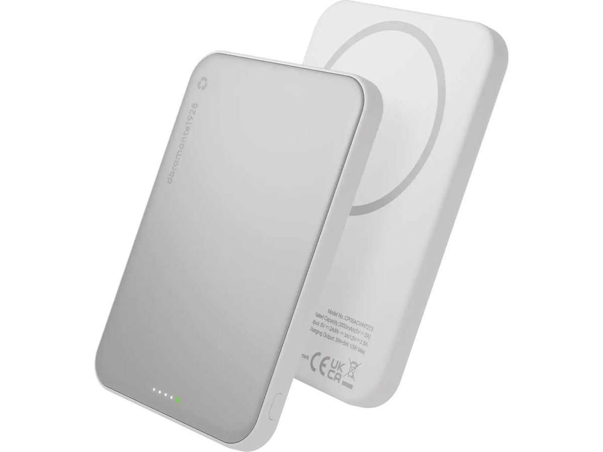 dbramante 1928 Re-Charge Powerbank 5000mAh Slim (hvid) Powerbank