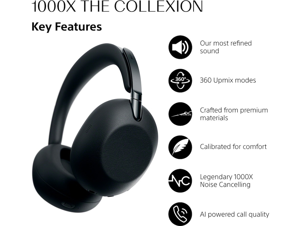SONY 1000X THE COLLEXION Over-Ear Hovedtelefoner (sort) Høretelefoner