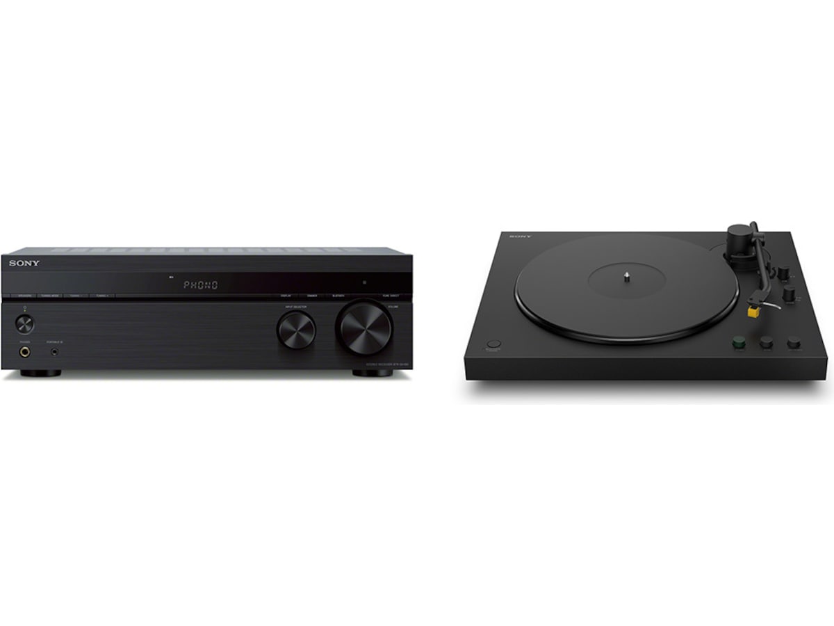 Sony STR-DH190 Stereoreceiver (sort) + Sony PS-LX5BT Receivere