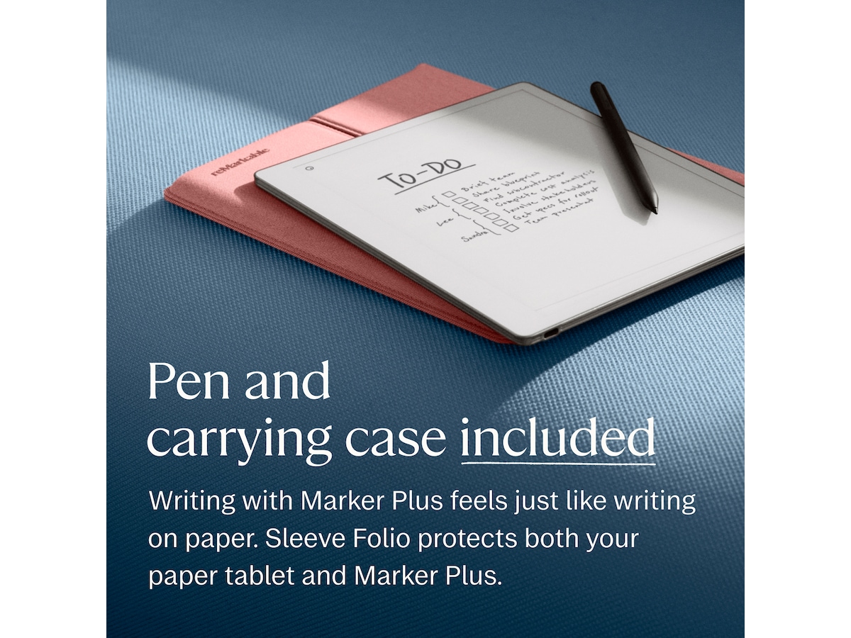 reMarkable Paper Pure 10,3" + Marker Plus + Sleeve Folio (desert pink) Digitale paper