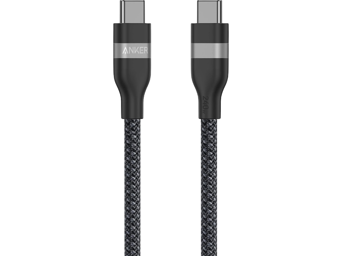 Anker Nano 240W USB-C flettet kabel 3m (sort) USB-kabler