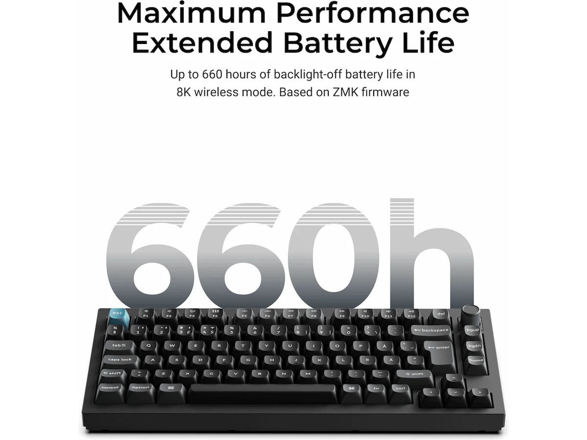 Keychron Q1 Ultra 75% 8K Red Trådløst Gamingtastatur Gamingkeyboard