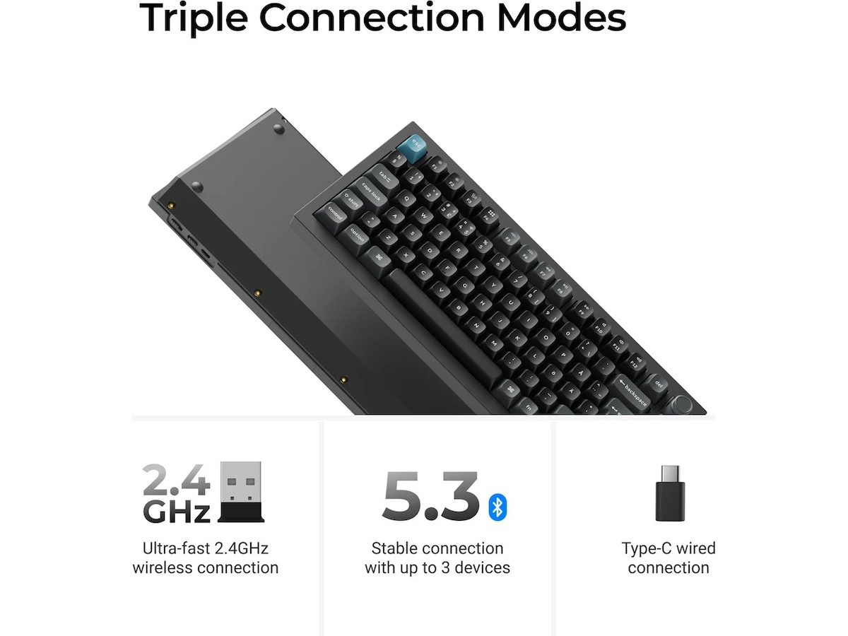 Keychron Q1 Ultra 75% 8K Red Trådløst Gamingtastatur Gamingkeyboard