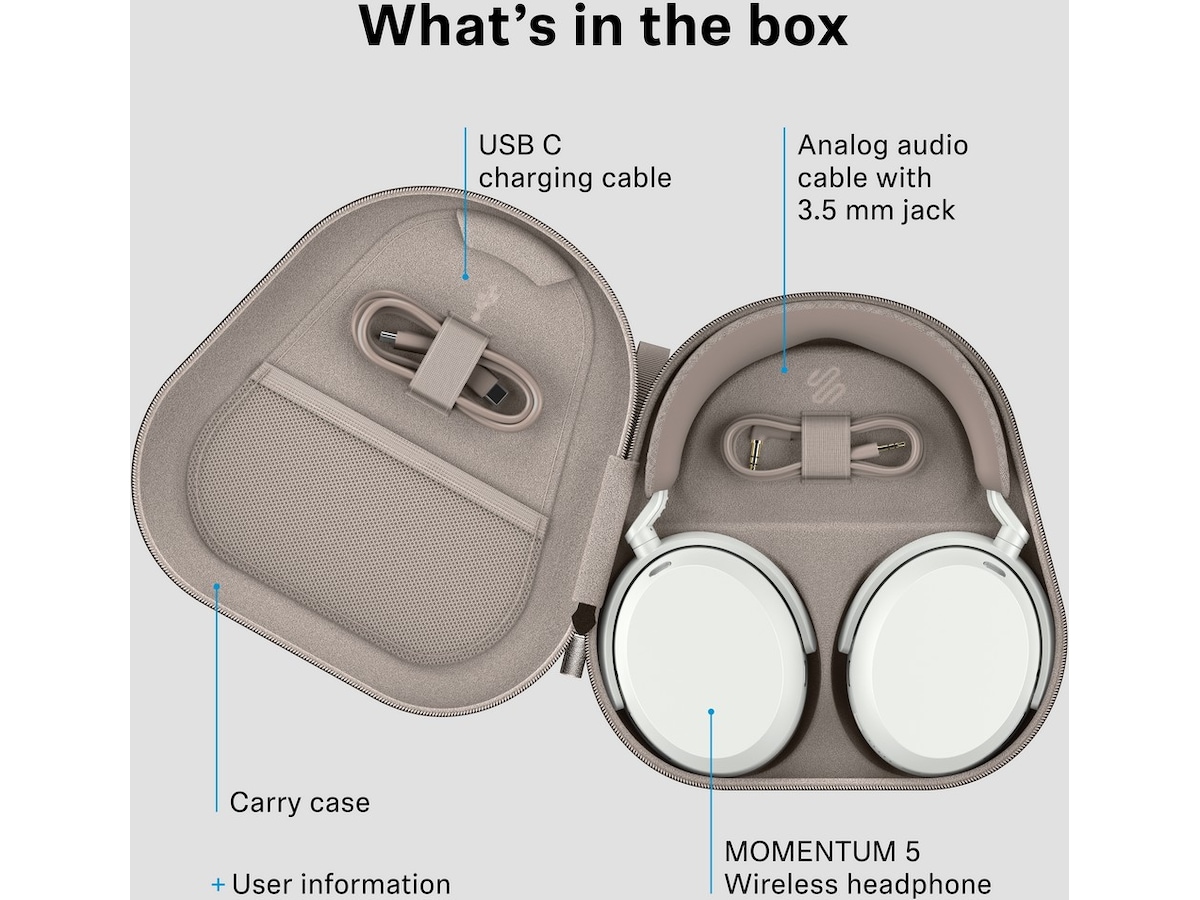 Sennheiser MOMENTUM 5 trådløse hovedtelefoner, Over-Ear (sort) Høretelefoner