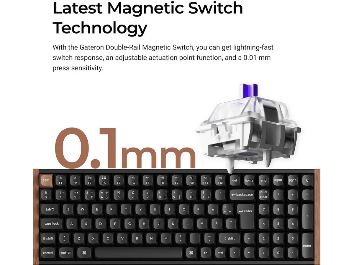 Keychron K4 HE Trådløst Gamingtastatur (sort) Gamingkeyboard