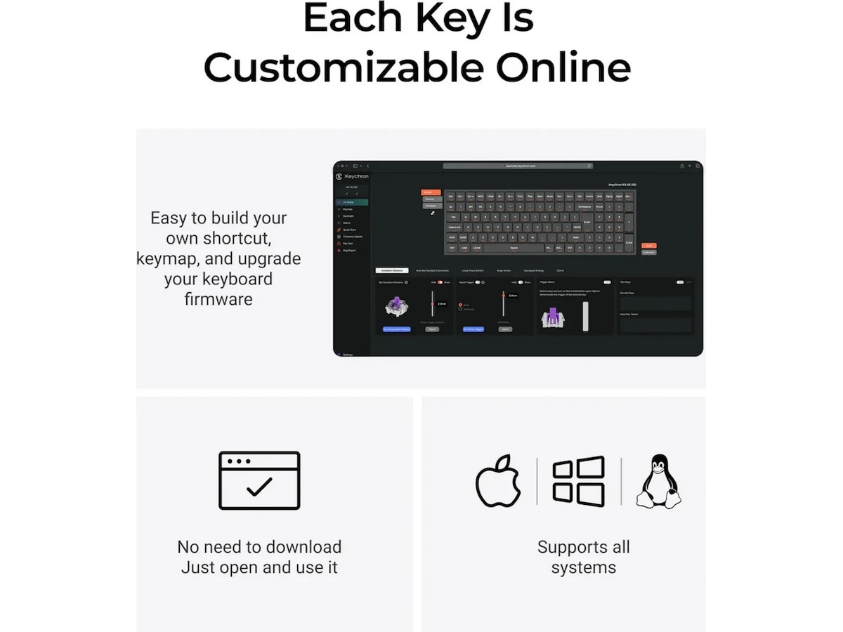 Keychron K4 HE SE Trådløst Gamingtastatur (hvid) Gamingkeyboard