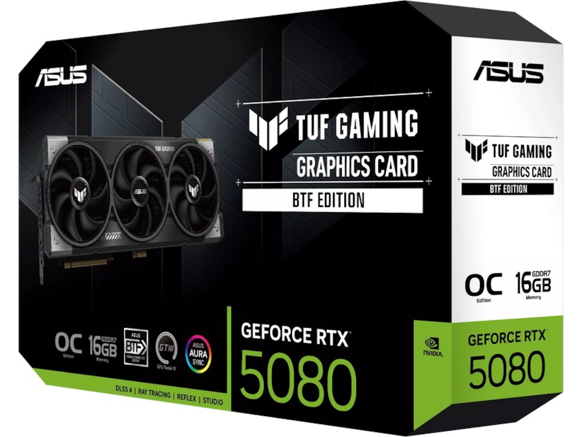 ASUS TUF Gaming GeForce RTX 5080 16GB GDDR7 BTF OC Edition Grafikkort