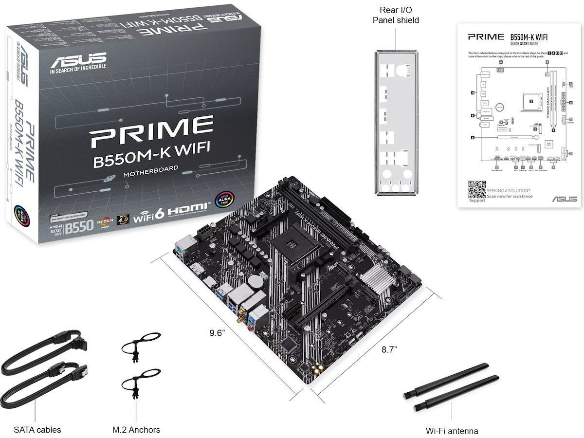 ASUS PRIME B550M-K WIFI Bundkort AMD Socket